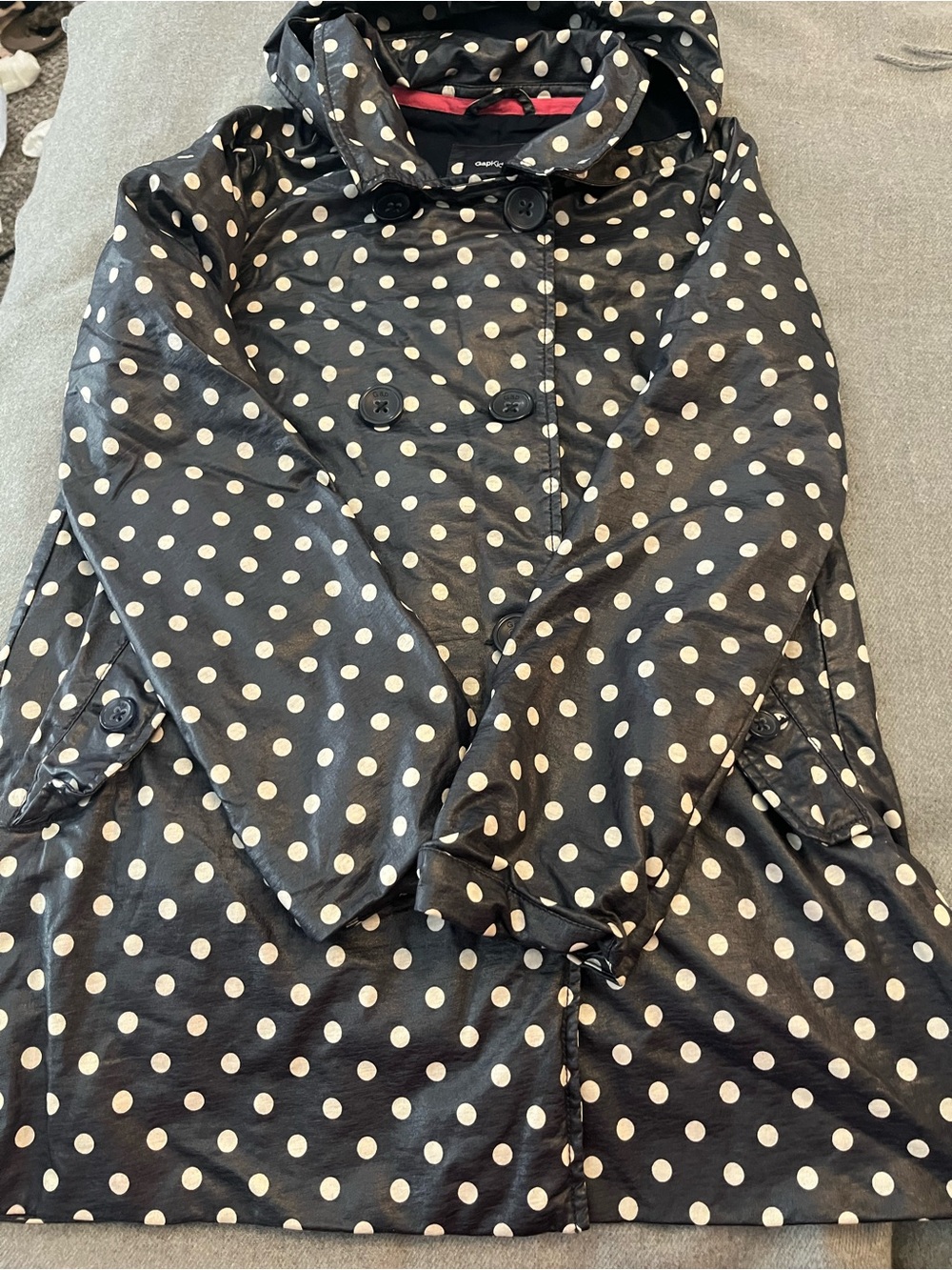 GAP Kids Navy Jacket with White Polka Dots